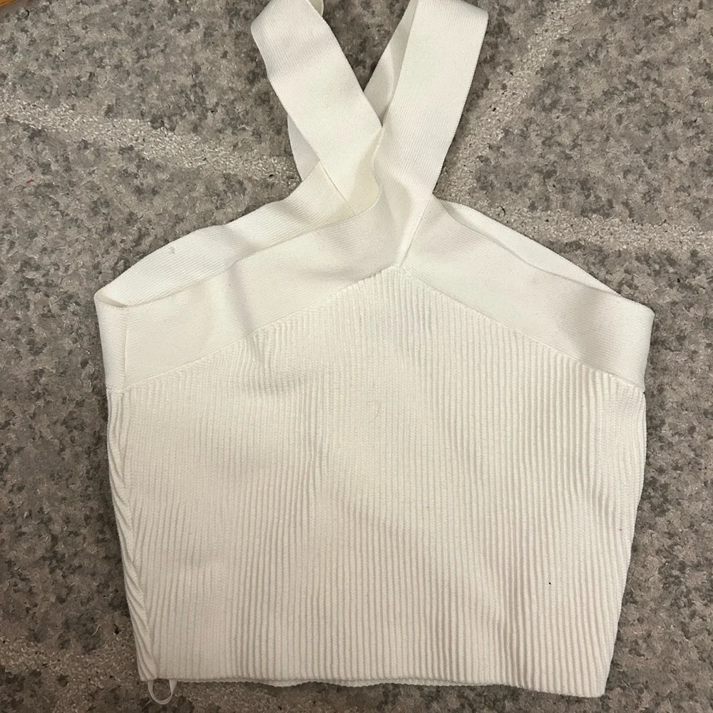 Aritzia Babaton Sculpt Knit Top – Cross Neck, M - Picture 3 of 6